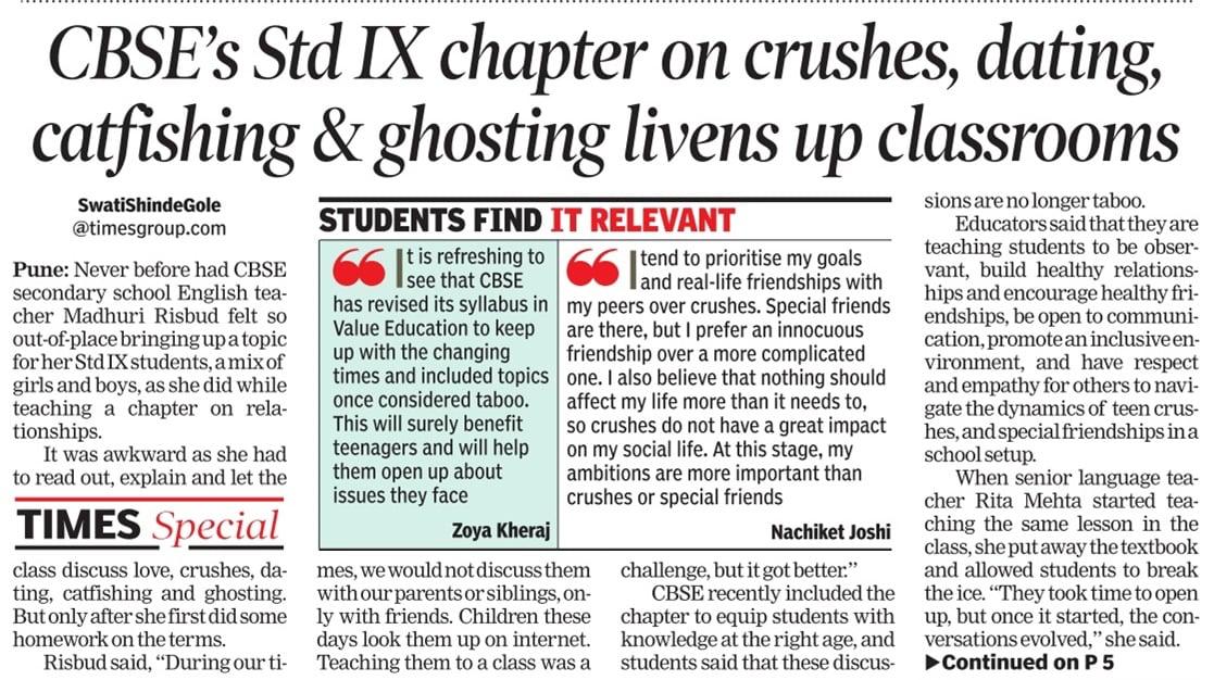 CBSE's New Chapter on Crushes, Dating, and Online Safety