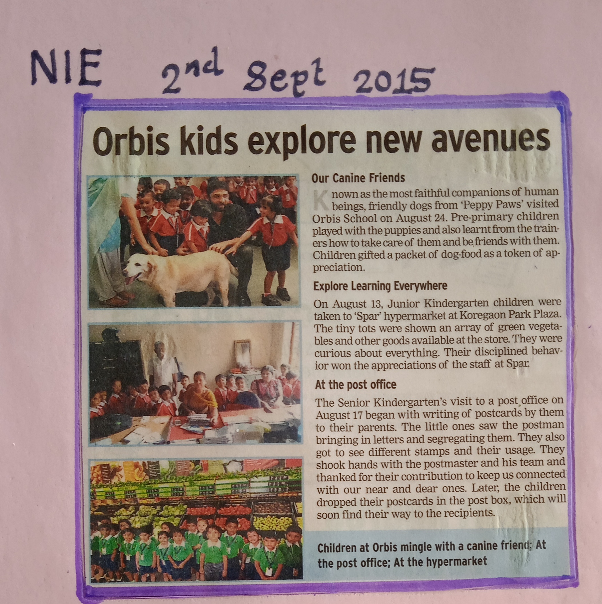 Orbis Kids Interact with Canine Friends, Visit the Post Office, and Explore the Hypermarket